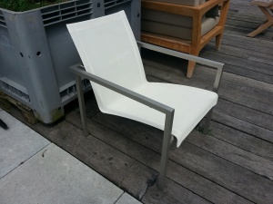 Tribu fauteuil, rvs/wit
