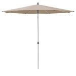 Beige tuinparasol met metalen paal