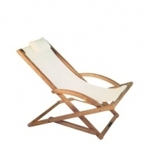 Royal Botania Beacher strandstoel teak met batyline doek in diverse kleuren