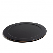 Dutch deluxes serving tray black round