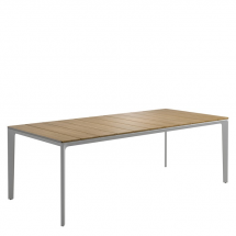 Gloster table teak top white