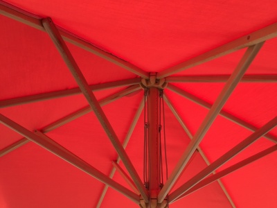 Glatz parasol - teak-oranje
