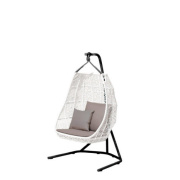 Kettal Egg relax Fauteuil manganese-chestnut-white