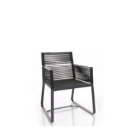 Kettal Landscape Armstoel - Manganese - black rope