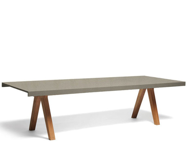 Kettal Vieques eettafel 270×100 Alu-blad – Manganese