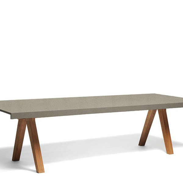 Kettal Vieques eettafel 270x100 Alu-blad-teak