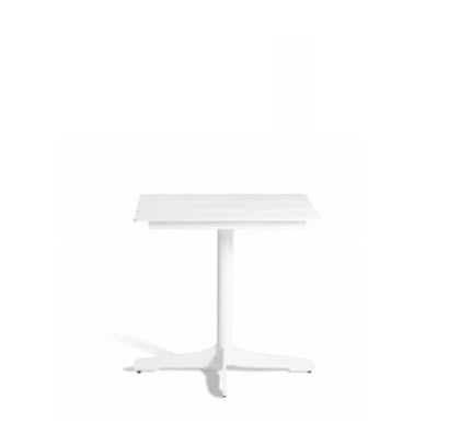 Oasiq Ceru eettafel 70x70cm wit/wit aluminium blad