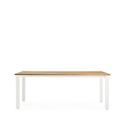 Oasiq Machar eettafel 200x100cm wit / teak top