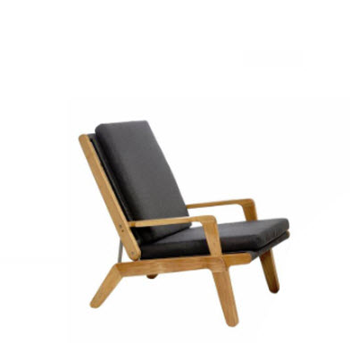 Oasiq Skagen relax fauteuil verstelbaar teak/antraciet