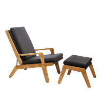 Oasiq Skagen deckchair en voetenbank