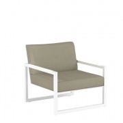 Royal Botania Ninix Lounge fauteuil wit-taupe