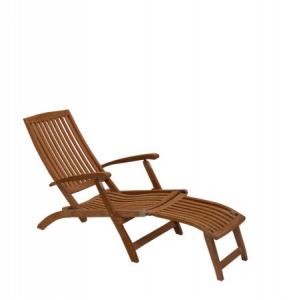 Traditional teak Alexandra deckchair