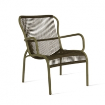 Vincent garden loop lounge chair rope moss