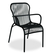 vincent garden loop dining chair black